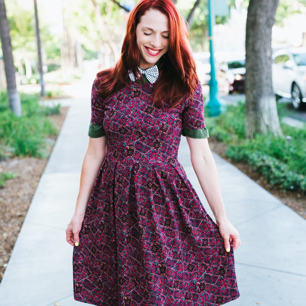 Box Pleated Skirt Dress with hidden pockets!
